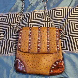 Haley Beez Crossbody Shoulder Faux Ostrich Purse